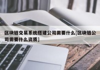 区块链交易系统搭建公司需要什么[区块链公司需要什么资质]